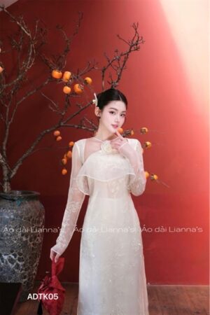 Áo dài thiệt ke yếm trang kem kiotviet 316ee77c3362ed422bd95060c5867f85