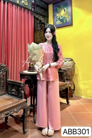 Set đi lễ gấm hoa hồng cao cấp hồng đỗ kiotviet 3a3d2423aecbb6def535c6f539d0d726