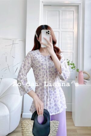 Ao Ba ba hoa nhi tim quan tim