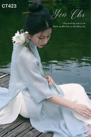 Cach tan suông tơ crep xanh dương theu hoa kiotviet 467f6860497f97c7cf46849af3ddb7b2