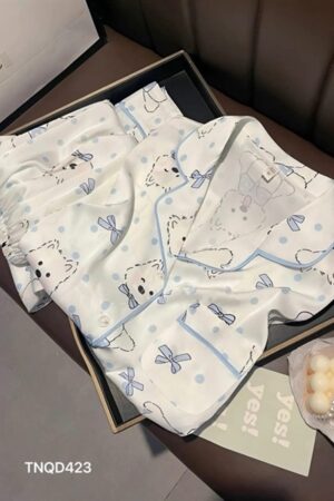 set lua tay ngắn quần dài cún bông nơ xanh kiotviet 473f26d95c76f5de088a0e6a981bfb9a