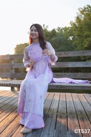 Áo dài Linn tím cổ tròn kiotviet 517a10b08f699f912e0e4b49b08b1698