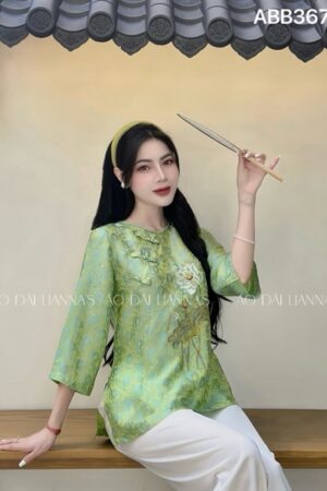 Set bà ba cao cấp lụa hà đông thêu sen màu xanh cốm kiotviet 55d00cef114236ab543bf87378bd0c4b