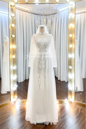 Set áo dài cưới trắng thiết kế kiotviet 55f50ebbd8c4400535cfc88a33d341c7