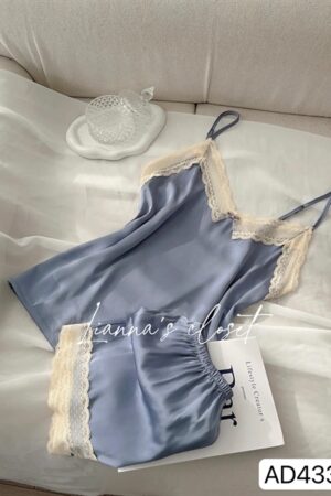 Set lụa 2 day xanh xáme