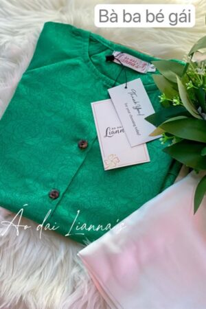 Áo bà ba bé gái xanh lá