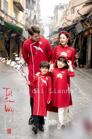 ADGD bố đỏ thêu chim