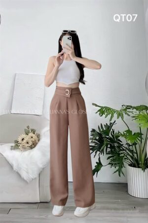 Quând tây nâu lưng khuy tròn