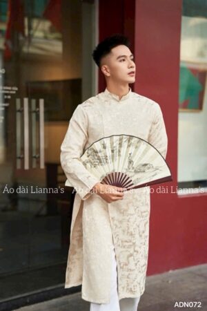 Áo dài nam màu be (champagne) kiotviet 7befb1eae7d8851fe4dda393181fd6a4