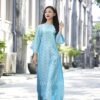 Áo dài lụa hà đông xanh dương nhạt kiotviet 7fe78c9b8159164c45732b987e965d2a