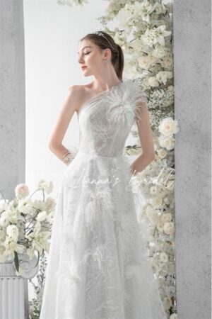 Váy cưới form A nhẹ nhàng
