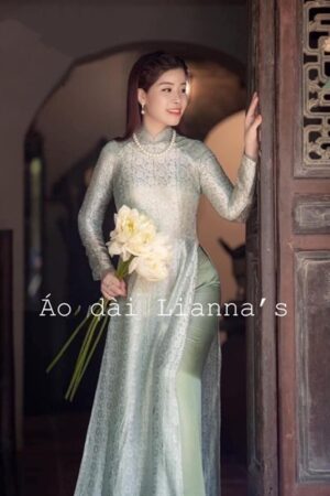 Lụa hà đông xanh xám