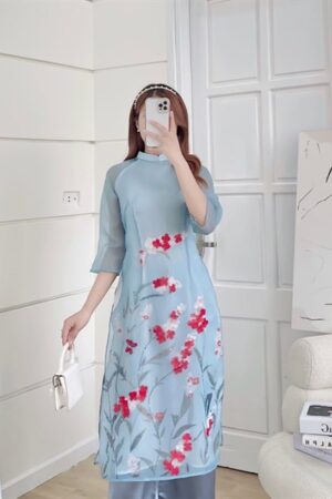 Xanh CT kết hoa đỏ 3D