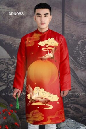 Ao dai nam đỏ chim núi