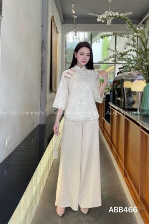 set bà ba tơ theu hoa tong kem