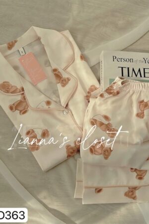 Tay ngắn quần dài gấu be