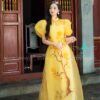 Áo dài cách tan vàng Tết tay phồng kiotviet a8e68b2dffee730256c95c04467f2c8b