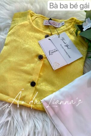 Áo bà ba bé gái vàng tươi
