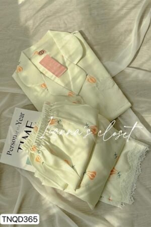 Tay ngắn quần dài bí ngô nền cốm