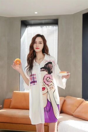 Váy lụa donut cô gái