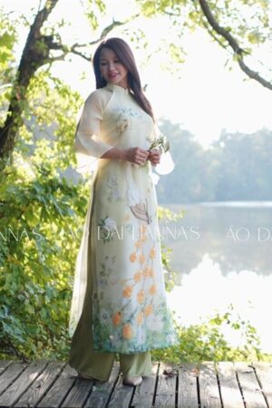 Áo dài cách tan xanh cốm chim công kiotviet c12de4c69e75cf0c7a90a61b5d4acf11