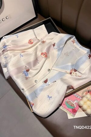 Set lua tay ngắn quần dài cún nơ xanh kiotviet c4210cb624577b65b1f7863768633847