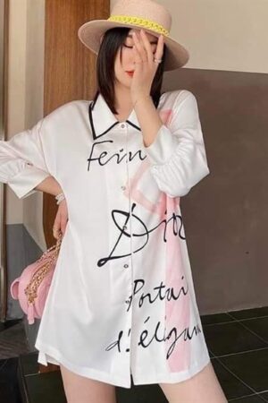 Váy lụa tiểu thư cổ tim