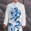 Áo dài nam rồng xanh áo trắng _gấm kiotviet cb4f74f1e13254fae9006edf348424b6