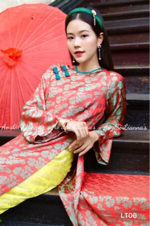 Áo dài lua tằm lá ánh cam kiotviet cc2ba7d1044c6aca820547b692f0b258