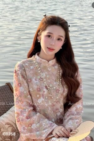 Áo dài kim sa hoa nhí hồng kiotviet cfe9ec25d46b4fa0b5a6b763460389c2