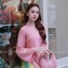 Áo dài suông tằm ánh 4 tà Hồng kiotviet d28f8fa24637acd0b3d558b63ee3e115