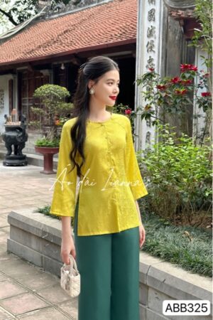 Set bà ba vàng cốm (quan xanh lá )