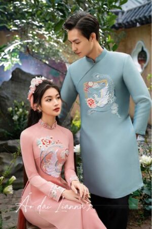 Set áo dài cưới truyền thống tông hồng với nam xanh dương kiotviet d4116abbed9ac4f09cd1b4b753d9a462