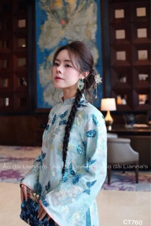 Áo dài kim sa xanh kiotviet d578926df0a2762e1ee5710efb6fd11a