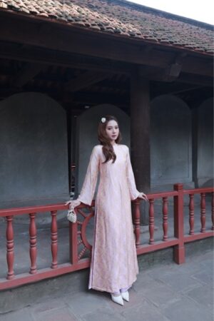 Áo dài tơ tằm 4 tà tông hồng cam kiotviet dda5c1518b19d7340d9a4a5655dbe4d2