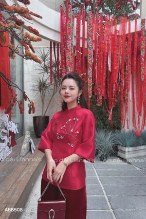 Áo bà ba tafta đỏ kết hoa kiotviet e25ee1c3b674ccf24e3782e2bc8220c4