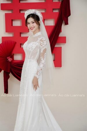 Áo dài trắng thiết kế cao cấp kiotviet e43b9bcec5e1e76d320d7a63e3c7b536