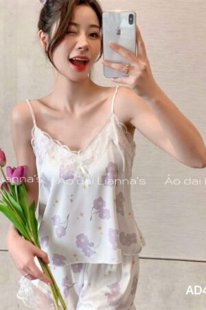 set lua 2 day hoa tím