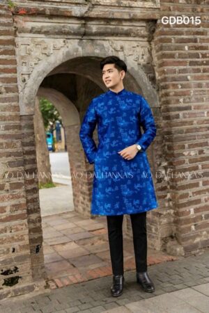 Áo dài nam tacpa xanh dương _Bố kiotviet f3715e5f7e51d7044ad179f42c73af00