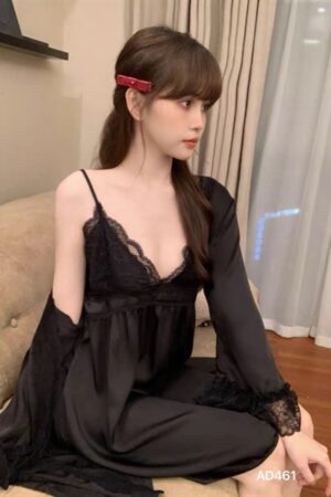 set choàng 2 day đen