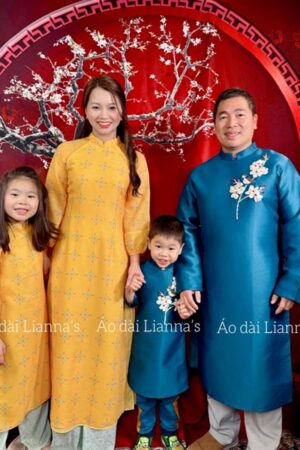 Áo dài mẹ Vàng Tết quần gấm kiotviet fde8777ea11af629ce67eb21c959411c