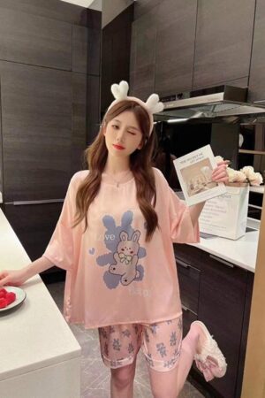 Set đùi cổ tròn Hồng