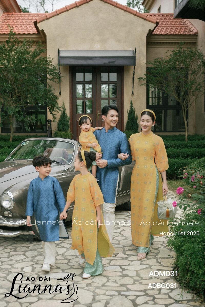 Mua set áo dài gia đình sẵn tại Mỹ ở đâu đẹp, đúng size, ship nhanh? set áo dài gia đình sẵn tại Mỹ