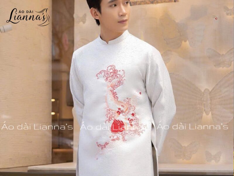 Tổng hợp các mẫu áo dài Tết cho nam nổi bật nhất 2026 các mẫu áo dài Tết cho nam