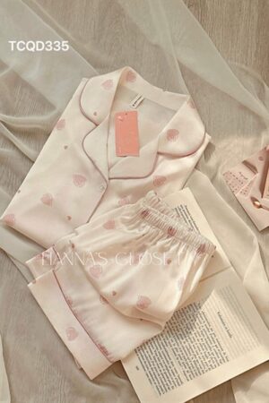 Set đùi tim sọc vien Hồng