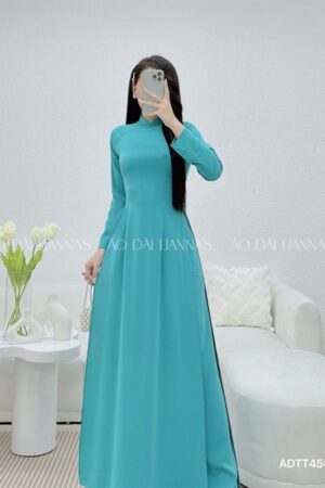 Áo dài lụa thái Tuấn xanh kiotviet 0dd7c8293abbe645957e2c5aeee21d06