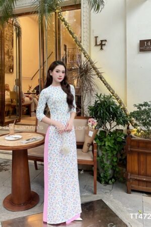 Áo dài hoa nhí quan Hồng phấn kiotviet 0f8e156e5c5acdca322ccc044b3c3064