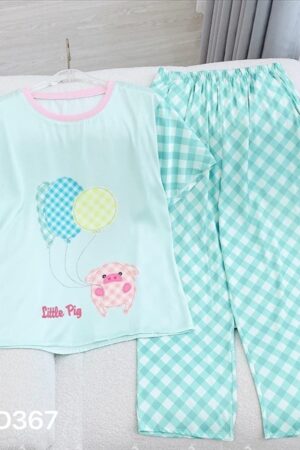 Set tay ngắn quần dài cổ tròn littile pig