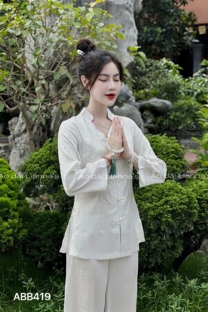 Áo ba ba gấm tơ hoa cúc trắng gài khuy nơ kiotviet 27d9a351019c51d943e49e64e0e6917d