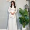 Áo dài gấm tơ hoa màu trắng kiotviet 2d92a811fb8d7838698bb7e9ca5d39b7